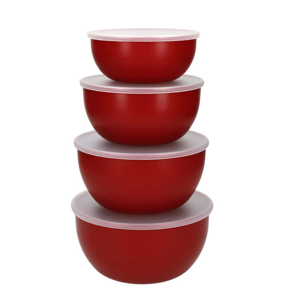 KitchenAid Empire Red 4 Piece Meal Prep Bowl Set with Lids